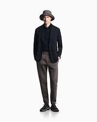 Emporio Armani - Travel Essentials nylon single-breasted blazer, Man, Navy Blue, Size: