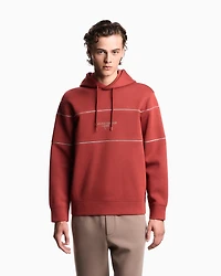 Emporio Armani - Double-jersey hooded sweatshirt with 3D-effect logo, Man, Red, Size:
