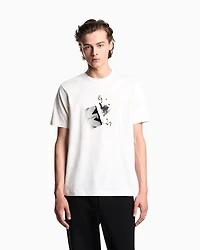 Emporio Armani - ASV jersey T-shirt with playing cards print, Man, White, Size: