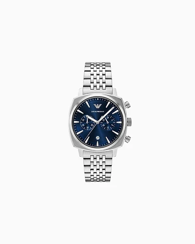 Emporio Armani - Chronograph Stainless Steel Watch, Man, Multicoloured, Size: TU