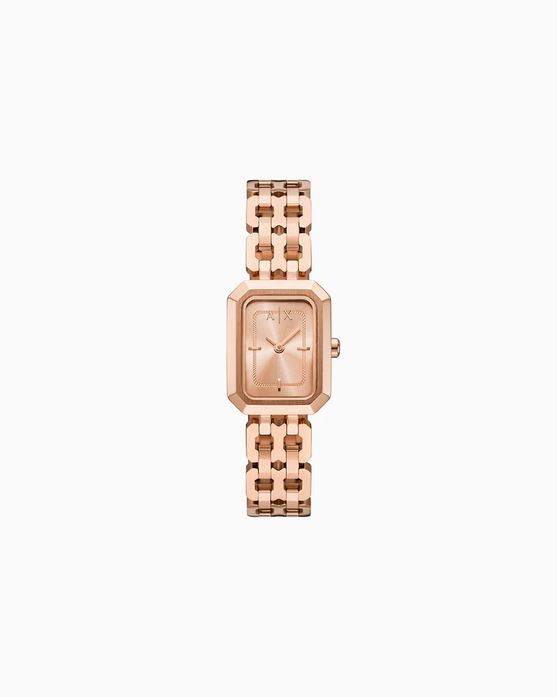 Two-Hand Rose Gold-Tone Stainless Steel Watch