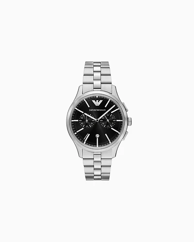 Emporio Armani - Chronograph Stainless Steel Watch, Man, Multicoloured, Size: TU