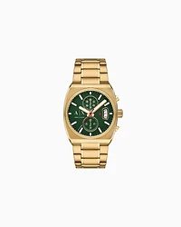 Armani Exchange -  Chronograph Gold-Tone Stainless Steel Watch, Man, Multicoloured, Size: TU