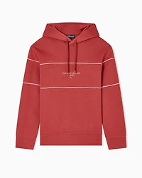 Emporio Armani - Double-jersey hooded sweatshirt with 3D-effect logo, Man, Red, Size: