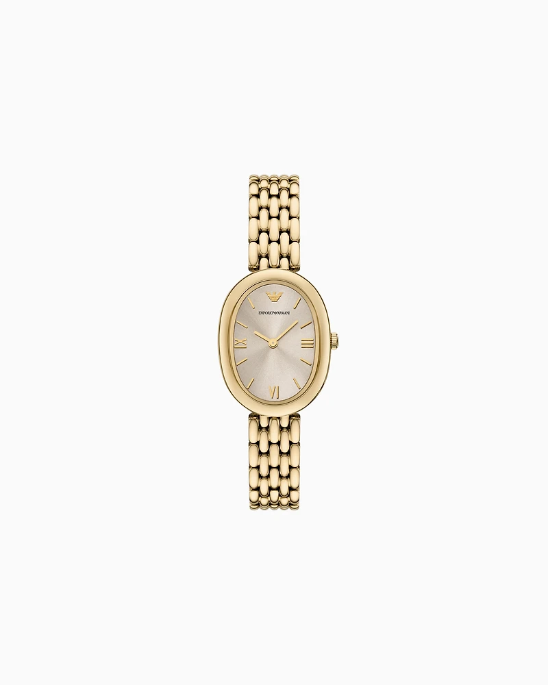 Emporio Armani - Two-Hand Gold-Tone Stainless Steel Watch, Woman, Multicoloured, Size: TU