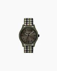 Emporio Armani - Three-Hand #tide ocean material® Nylon Fabric Watch, Man, Multicoloured, Size: TU