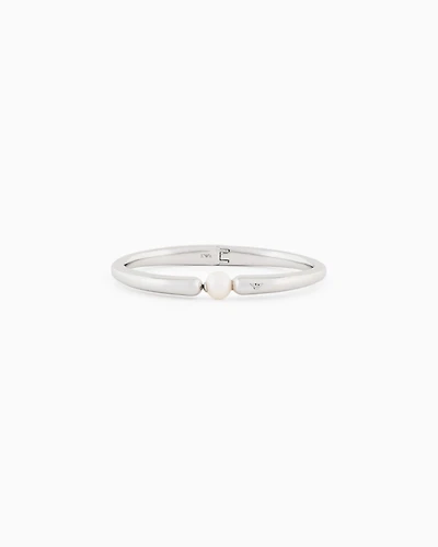 Emporio Armani -  Silver-Tone Brass Bangle Bracelet, Woman, Multicoloured, Size: TU