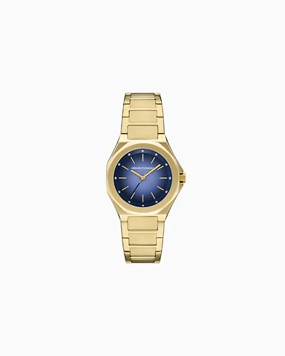 Armani Exchange -  Three-Hand Gold-Tone Stainless Steel Watch, Woman, Multicoloured, Size: TU