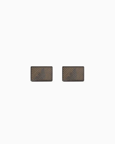 Emporio Armani -  Two-Tone Stainless Steel Cuff Link, Man, Multicoloured, Size: TU