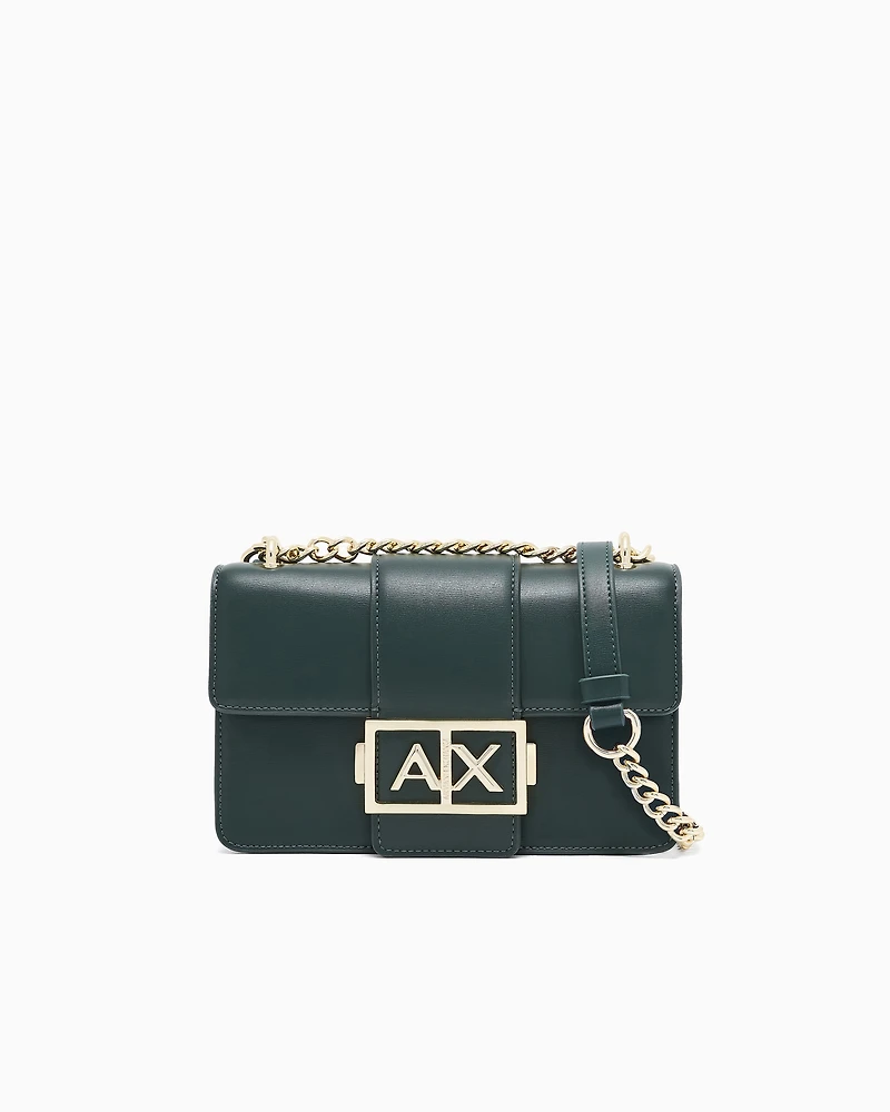 Armani Exchange - Shoulder bag with metal logo, Woman, Green, Size: TU