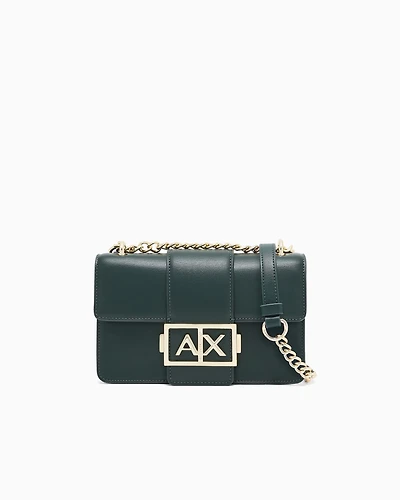 Armani Exchange - Shoulder bag with metal logo, Woman, Green, Size: TU