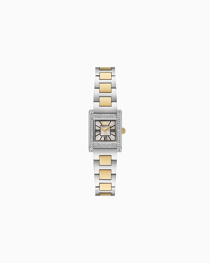 Emporio Armani - Two-Hand Gold-Tone Stainless Steel Watch, Woman, Multicoloured, Size: TU