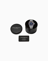 Emporio Armani - Sea Explorer Automatic Stainless Steel Watch, Man, Multicoloured, Size: TU