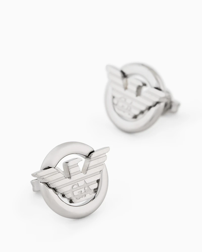 Emporio Armani -  Stainless Steel Stud Earrings, Man, Multicoloured, Size: TU