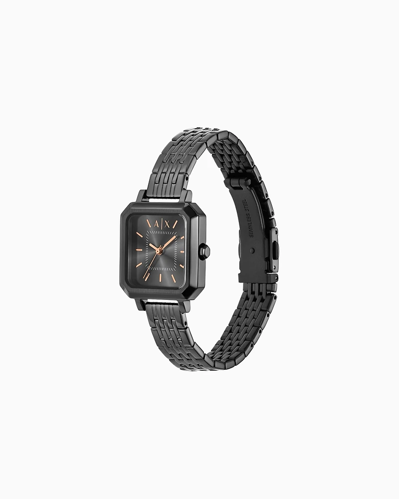 Armani Exchange -  Three-Hand Gunmetal Stainless Steel Watch, Woman, Multicoloured, Size: TU