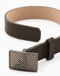Emporio Armani -  Brown Leather ID Bracelet, Man, Multicoloured, Size: TU