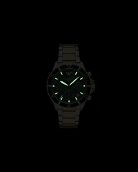 Emporio Armani - World Explorer Solar-Powered Chronograph Two-Tone Stainless Steel Watch, Man, Multicoloured, Size: TU