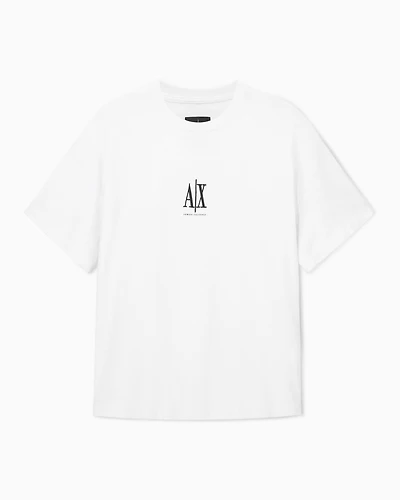 Armani Exchange -  Heavy cotton relaxed t-shirt, Woman, White, Size: