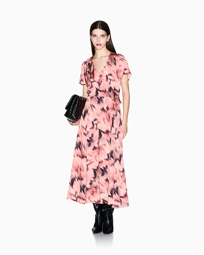 Midi dress flowing fabric