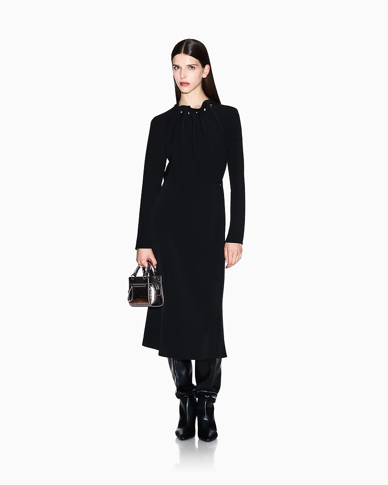 Armani Exchange - Midi Dresses, Woman, Black, Size: