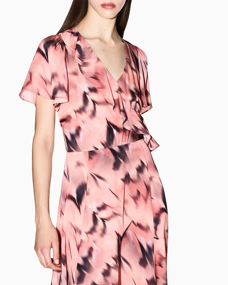 Midi dress flowing fabric
