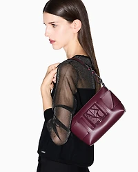  Color block shoulder bag with maxi logo