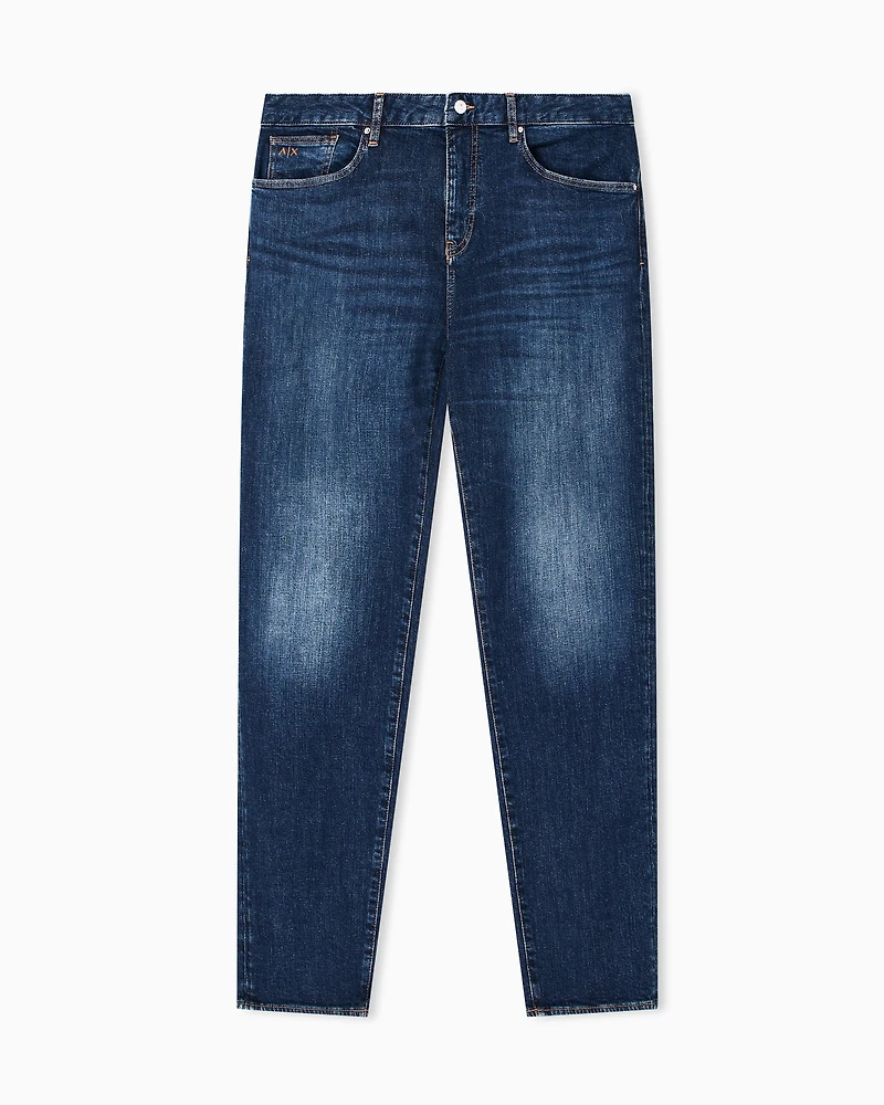 Armani Exchange - Slim Fit Denim Jeans, Man, Blue, Size: