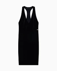 Armani Exchange - Stretch velvet mini dress, Woman, Black, Size:
