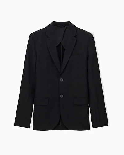 Armani Exchange - Single-breasted two-button jacket, Man, Black, Size: