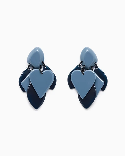 Emporio Armani - Earrings with Jeu de Cartes pendants, Woman, Blue, Size: TU