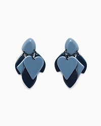Emporio Armani - Earrings with Jeu de Cartes pendants, Woman, Blue, Size: TU