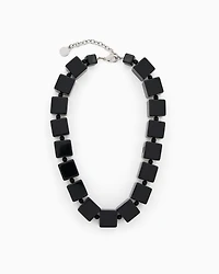 Emporio Armani - Necklace with cubes and micro spheres, Woman, Black, Size: TU