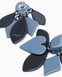 Emporio Armani - Earrings with Jeu de Cartes pendants, Woman, Blue, Size: TU