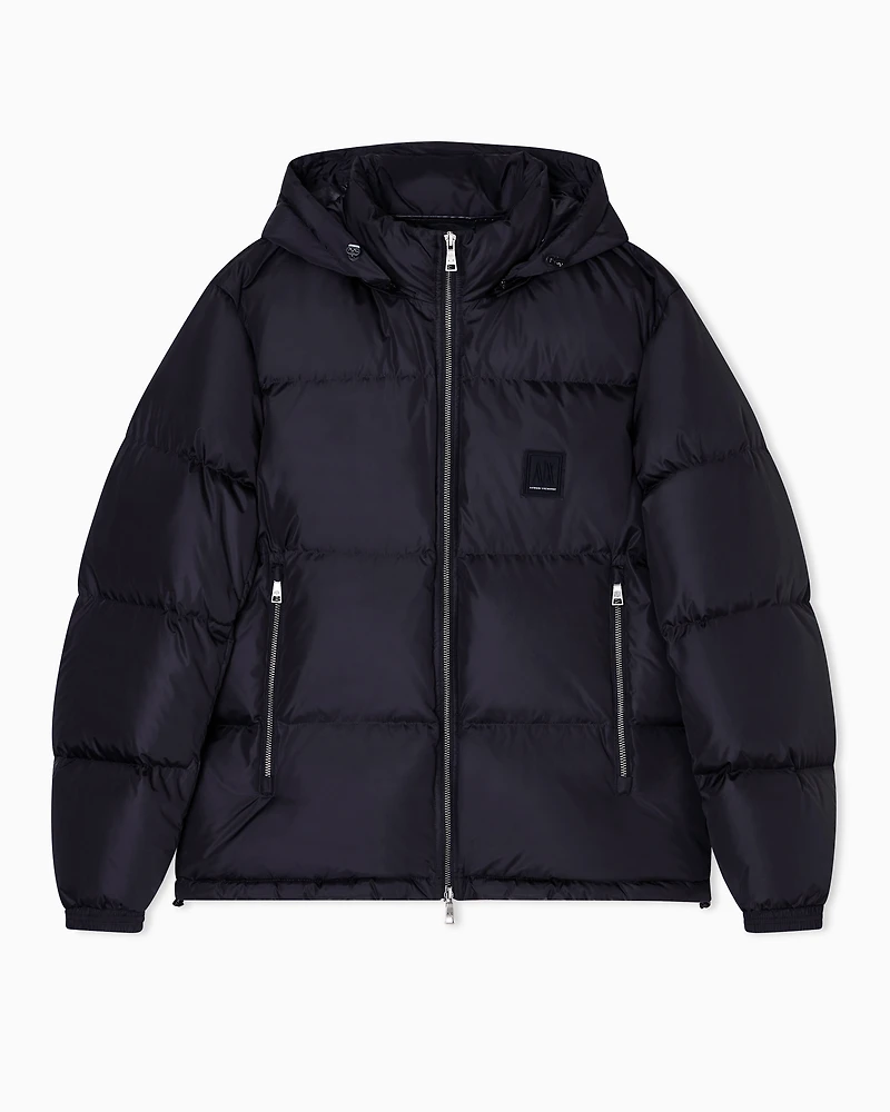 Armani Exchange - Padded jacket with hood, Man, Black, Size: