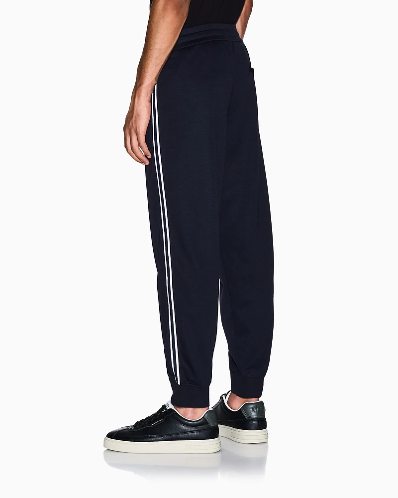 Armani Exchange - Logo Signature Joggers, Man, Navy Blue, Size: