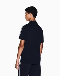 Armani Exchange - Regular fit polo shirt with Signature Logo, Man, Navy Blue, Size: