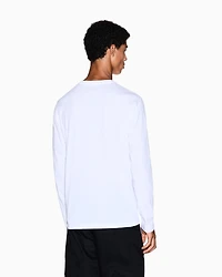 Armani Exchange - Long sleeve T-shirt with logo prints, Man, White, Size: