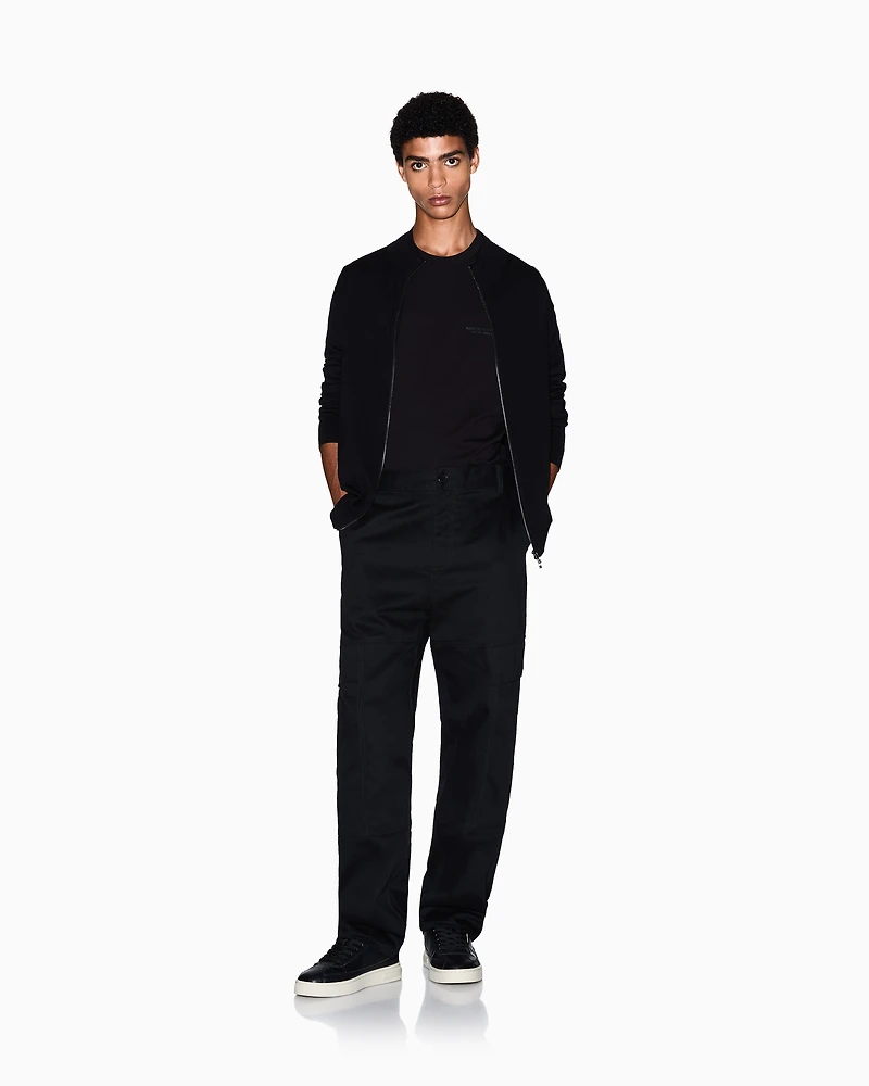 Armani Exchange - Zip-up cardigan, Man, Black, Size: