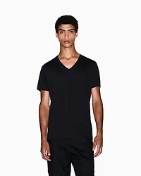 Armani Exchange - Slim fit T-shirt Pima cotton jersey, Man, Black, Size: