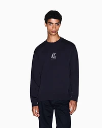 Crewneck sweatshirt with embroidered logo