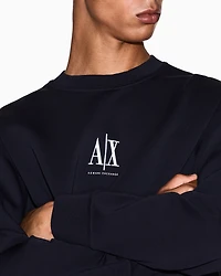 Crewneck sweatshirt with embroidered logo