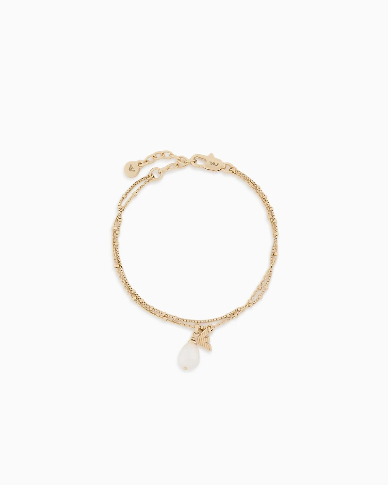 Emporio Armani -  Gold-Tone Brass Pendant Bracelet, Woman, Multicoloured, Size: TU