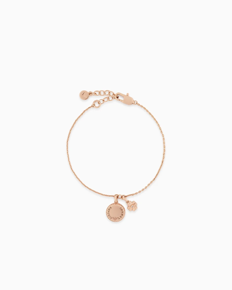 Emporio Armani -  Rose Gold-Tone Brass Pendant Bracelet, Woman, Multicoloured, Size: TU