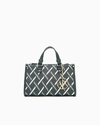 Mini bag with geometric print