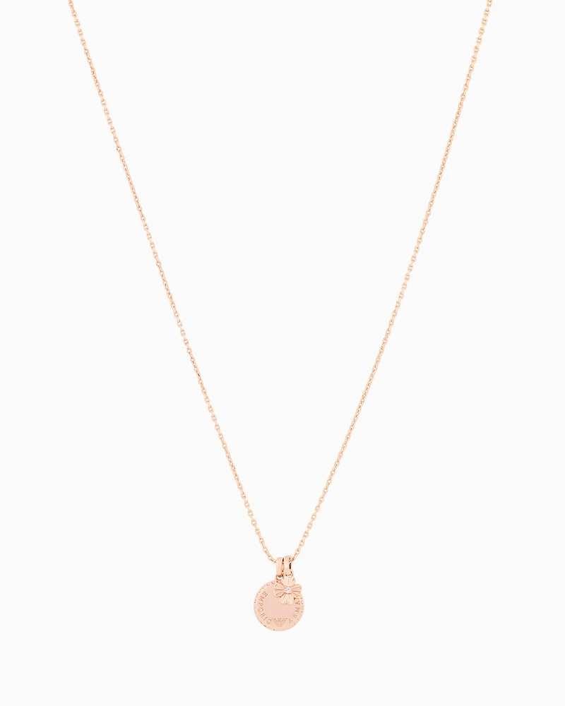 Emporio Armani -  Rose Gold-Tone Brass Pendant Necklace, Woman, Multicoloured, Size: TU