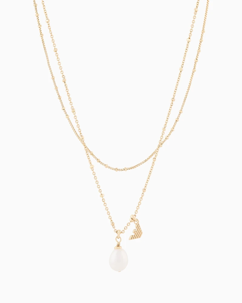 Emporio Armani -  Gold-Tone Brass Pendant Necklace, Woman, Multicoloured, Size: TU