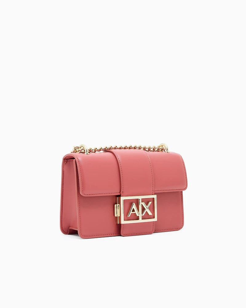 Armani Exchange - Shoulder bag with metal logo, Woman, Pink, Size: TU