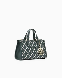 Mini bag with geometric print
