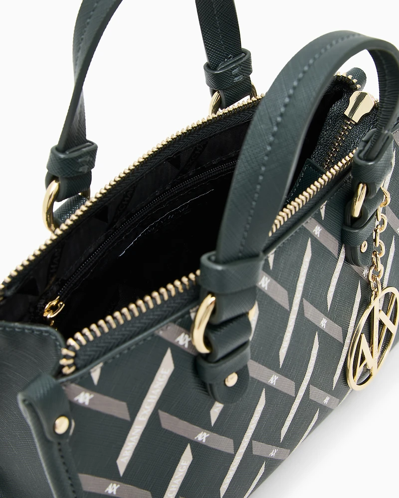 Mini bag with geometric print