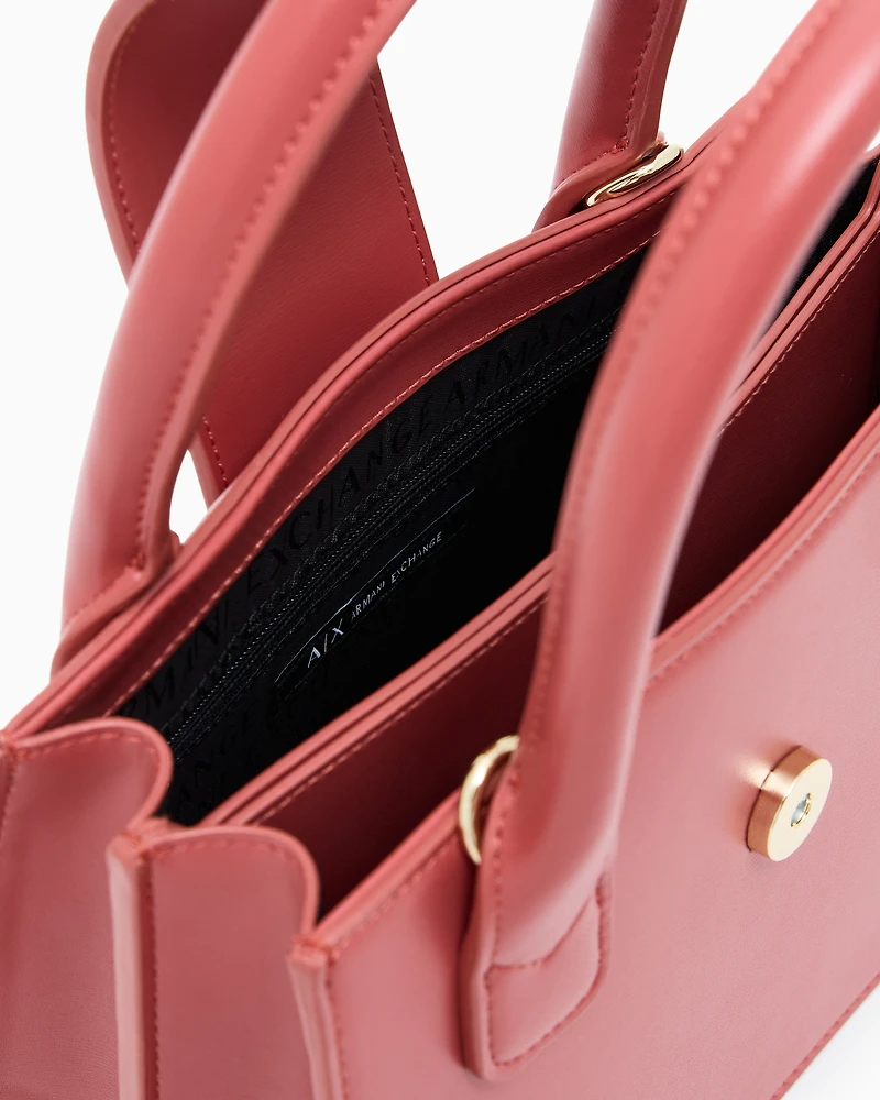 Armani Exchange - ASV Small Trapeze Handbag, Woman, Pink, Size: TU